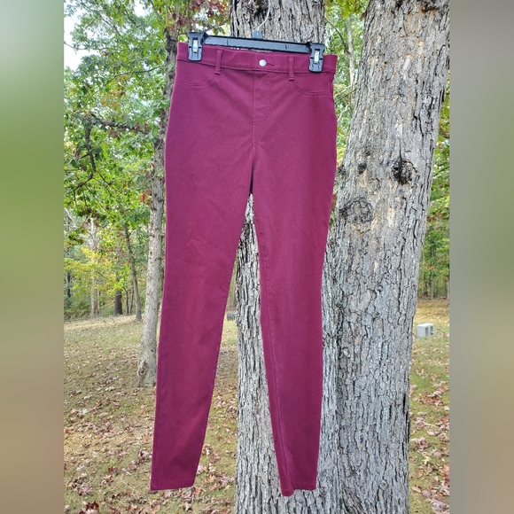Time and Tru Women's Maroon Jeggings - Picture 1 of 3